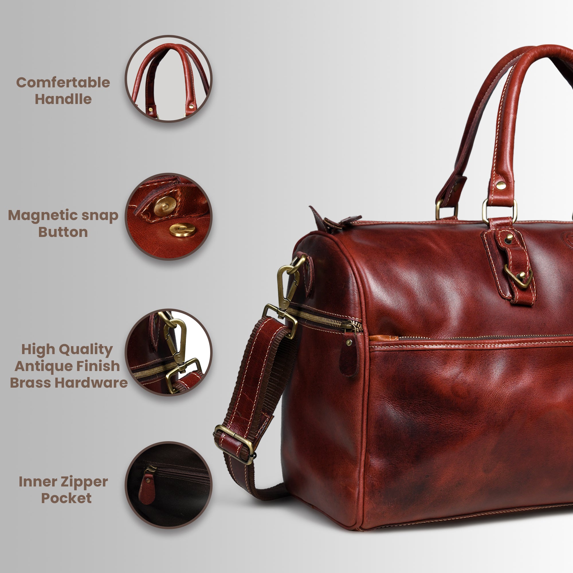 The Odyssey Leather Travel Duffel Bag